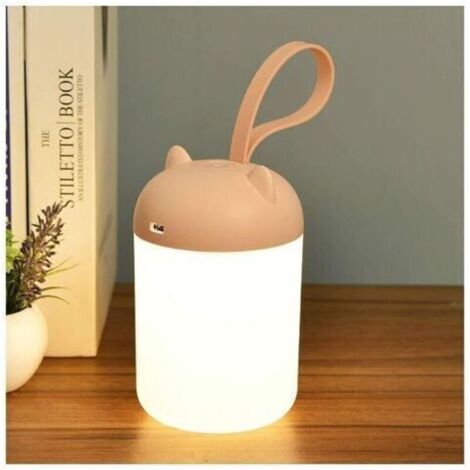 RWOYTHK Veilleuse portable pour enfants, lampe de chevet rechargeable, lanterne portable à gradation continue, éclairage à 360 °, lampe de table de protection des yeux, lumière chaude 3000K, très adaptée à la