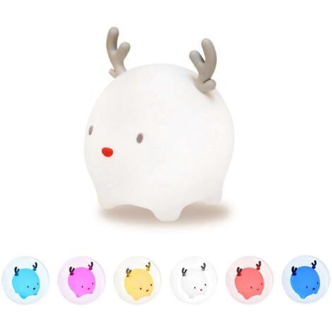 Veilleuse pour chambre d'enfant, lampe de chevet tactile à intensité variable, veilleuse LED blanc chaud