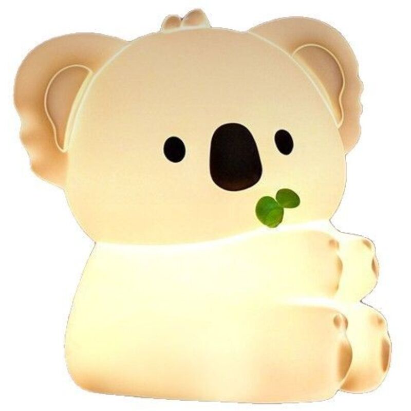 Veilleuse pour enfants, jolie lampe koala en silicone souple à intensité variable, lampe de chevet pour bébé, tout-petit et adulte (koala)