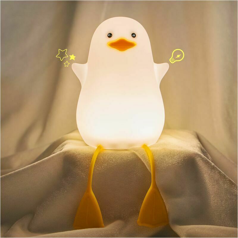 Veilleuse pour enfants, led Veilleuse Bébé, Silicone Contrle Tactile Lampe, Portable Rechargeable usb Chambre Deco Veilleuse de Fonction d'arrêt