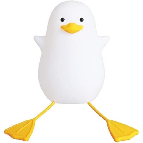 Veilleuse pour enfants rechargeable en silicone en forme de mouette, lampe de chevet à intensité variable, lampe de téléphone pour chambre, 96 x 88 x 126 mm, blanche, 1 pièce