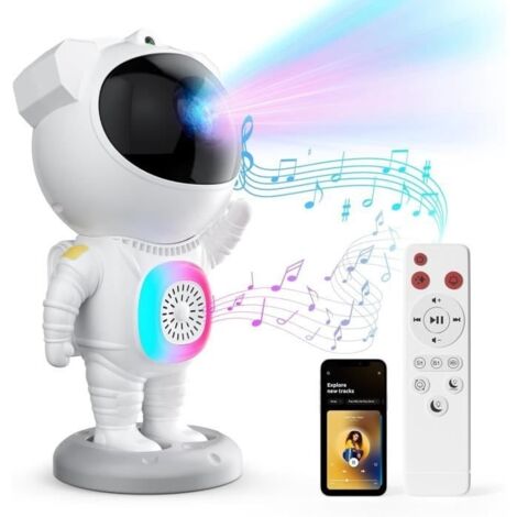 Veilleuse projecteur ciel etoile enfant,Avec haut-parleur Bluetooth et télécommande, Réglable à 360 degrés, Idéal pour chambre, fêtes et