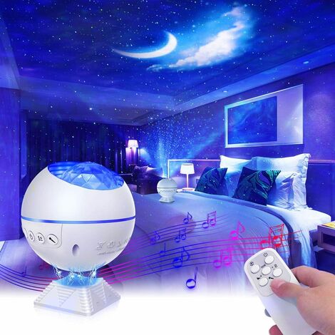 Lampe de projecteur de ciel étoilé à LED, lumière de projecteur étoilé avec  télécommande, contrôlable par la musique, rotation à 360 °, 4 niveaux de  luminosité, lumière de projecteur Galaxy Nova pour