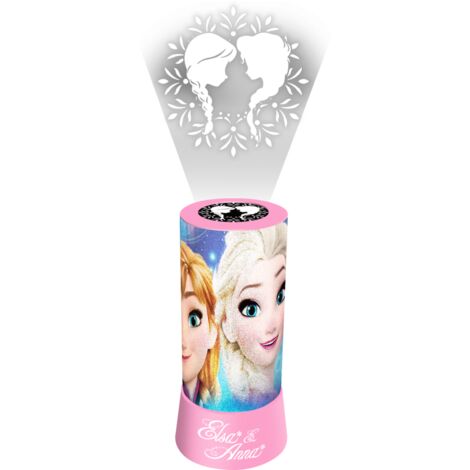 Veilleuse projecteur Disney La Reine des Neiges - Anna et Elsa - Rose - 19 cm