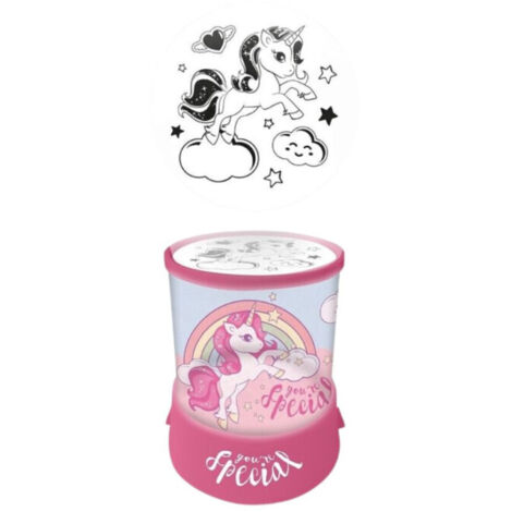 Veilleuse Projecteur - Licorne Rose - 12 cm
