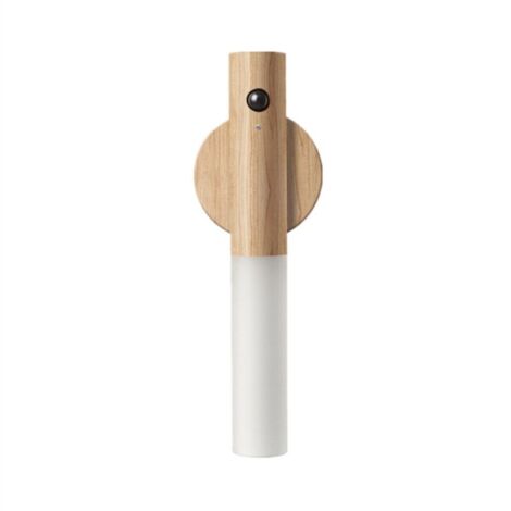 Veilleuse rechargeable à LED Veilleuse intelligente à induction pour le corps humain Lumière de capteur pour salle de bain armoire de couloir(bois de frêne)