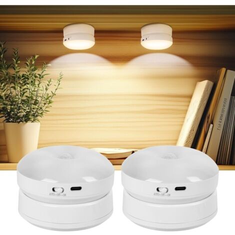 Veilleuse Rechargeable LED Détecteur de Mouvement – Idéale pour Escaliers, Cuisine, Chambre Enfants (Lot de 2)