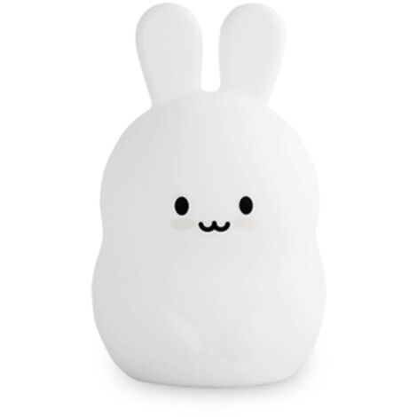 Veilleuse silicone lapin rechargeable USB, lampe nuit enfant, cadeau mignon, lumière douce