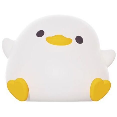 Veilleuse tactile canard en silicone apaisant, lampe d'ambiance interactive avec détecteur de mouvement et fonction décorative cadeau