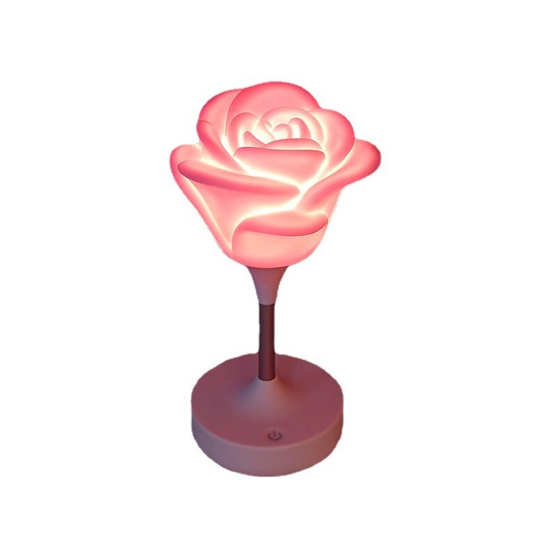 Feiyue - Veilleuse tactile rechargeable usb en forme de rose 3D 3 réglages