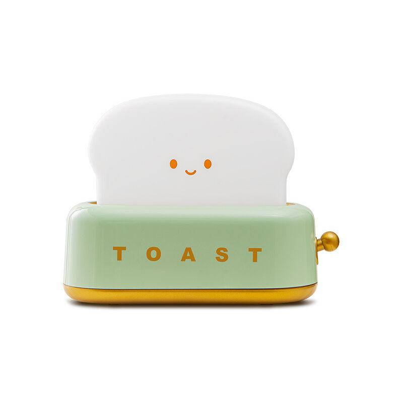 Veilleuse Toast, veilleuse led à intensité variable, lampe de chevet rechargeable avec minuterie (vert)