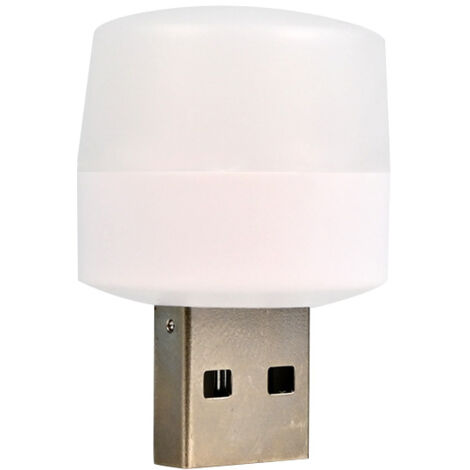 Veilleuse USB, lampe ronde à LED, mini lumière d'ambiance portable pour la protection des yeux, veilleuse mobile à brancher