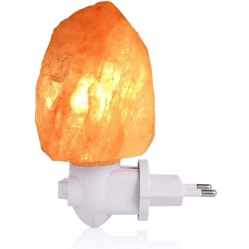 Veilleuse 10W Lampe à Sel Himalaya en Cristal Naturelle 400g [Classe énergétique A+]