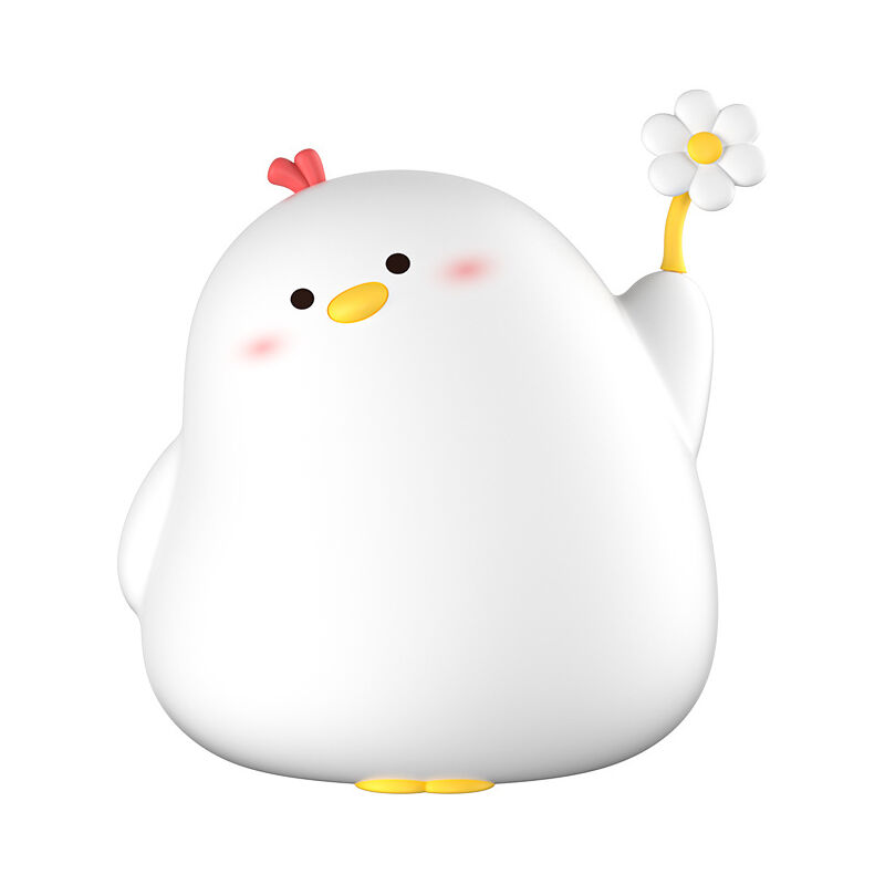 Veilleuses de poulet en forme de fleur pour enfants, veilleuse pour bébé nouveau-né, 3 niveaux rechargeables, veilleuse à intensité variable,