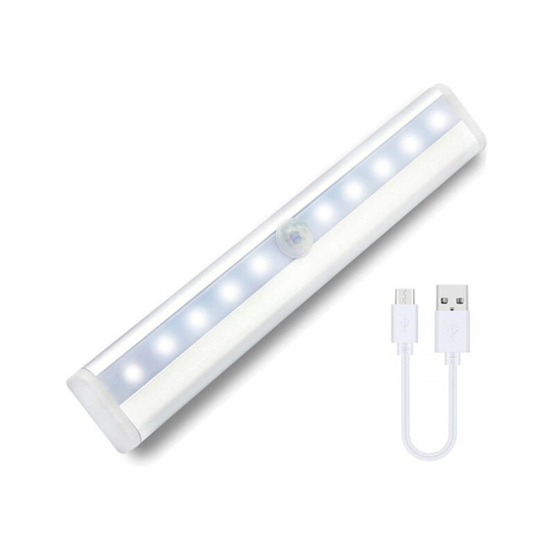 Fitags - Veilleuses led avec détecteur de mouvement,Rechargeable par usb, Aimanté, Détecteur de Mouvement, éclairage armoire placard vitrine,