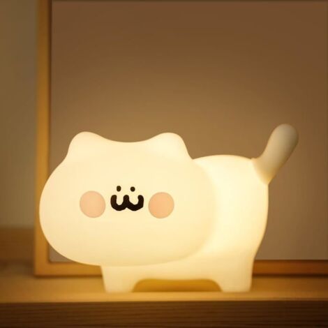 Veilleuses LED pour chambre d'enfant, veilleuse en silicone avec capteur tactile, blanc chaud, portable et rechargeable, cadeau pou
