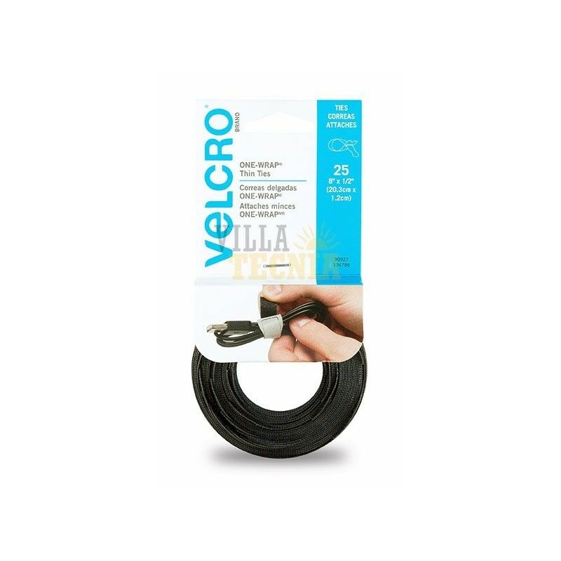 

VEL-EC60388 Blister One WRAP bridas negras 6 uds - Velcro
