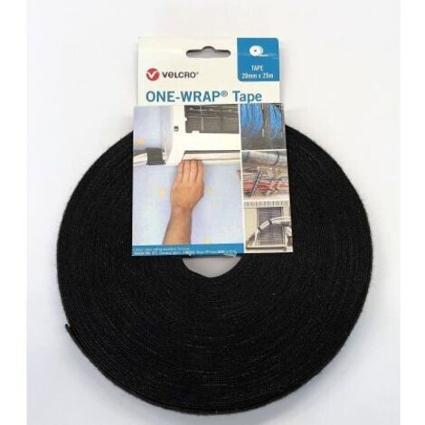 VEL-OW64101 Rollo VELCRO negro ONE WRAP   10mmx25 mts