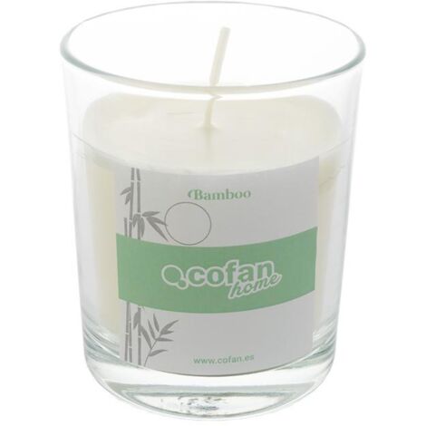 vela aromatica  de cera vegetal bamboo 125 g   caja 12 unid.