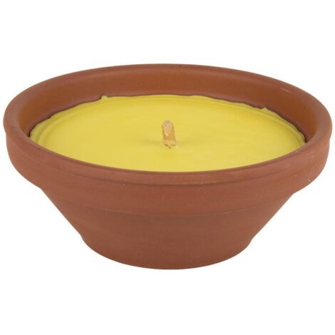 vela aromática de citronela recipiente terracota 300 g   caja 6 unid.