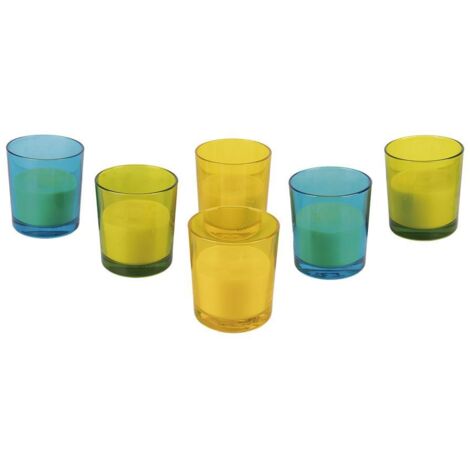 vela aromática de citronela vaso decorado 200 g caja 6 unid.