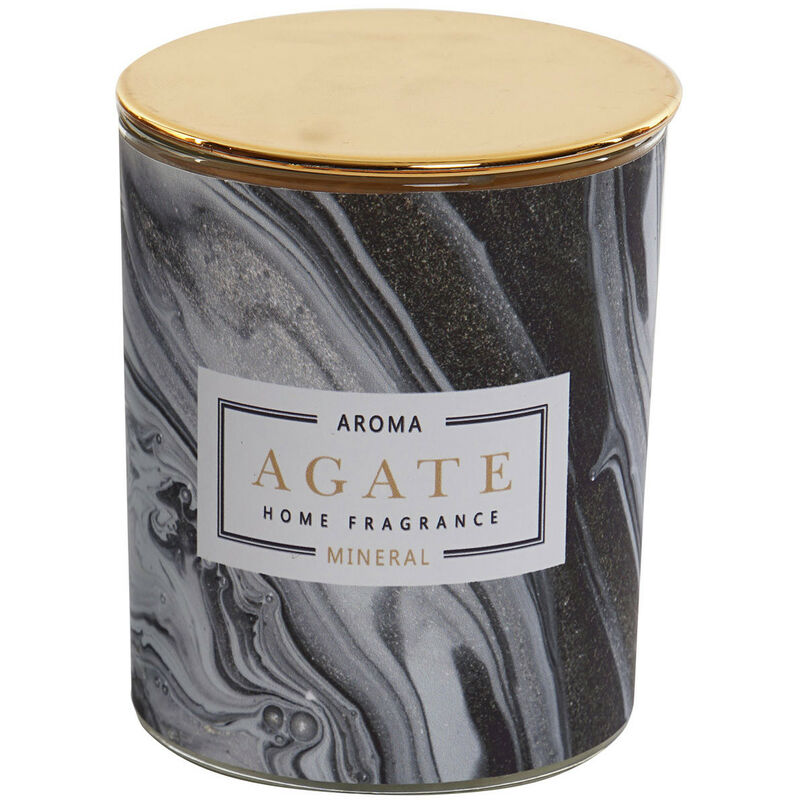 

Vela Aromática/Perfumada de Cera con Soporte de Cristal. 2 Aromas, Diseño Moderno 6X6X7,5 cm B