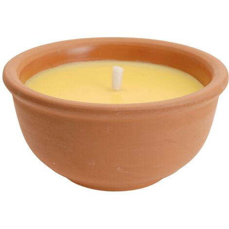 VELA CITRONELA BOL TERRACOTA Ø13X6.5 CM