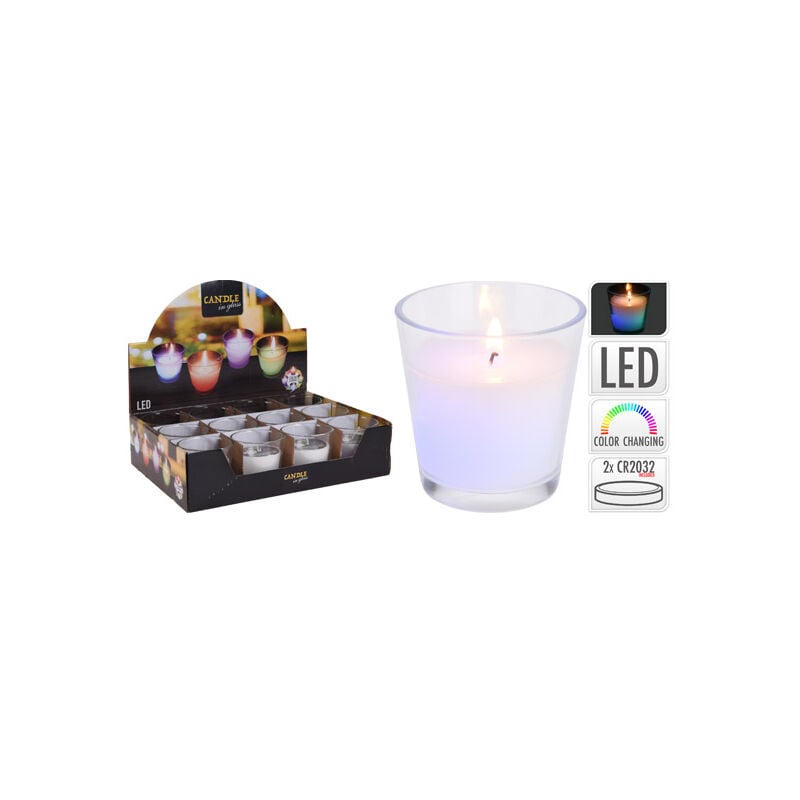 

Vela Led Decorativa en vaso de Cristal 420000390