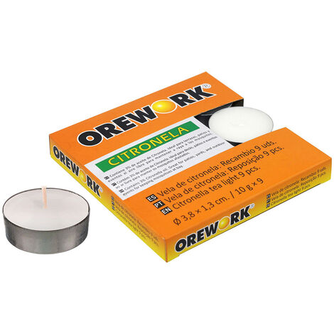 Vela citronela Orework 10 g Pack 9 uds