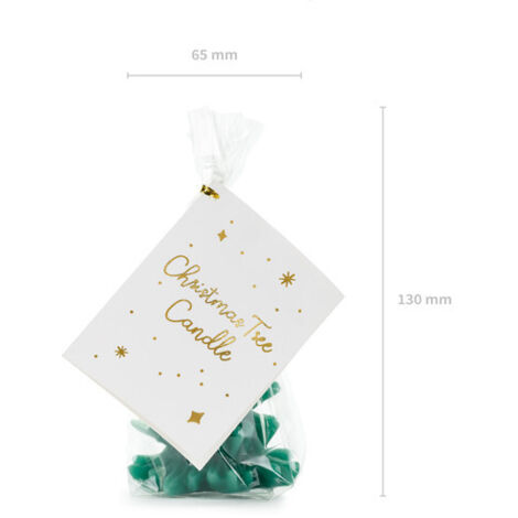 Vela de árbol de Navidad, 10 cm, verde oscuro