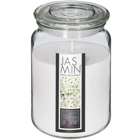 VELA DE CRISTAL PERFUMADA DE JAZMÍN 510G D. 10 x H. 14,5 cm