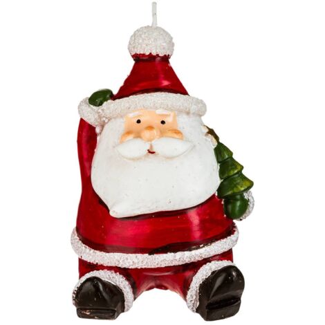 Vela de Papá Noel sentado y árbol de Navidad 120 gr - Feeric lights & christmas