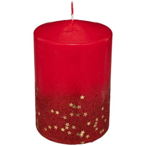 Vela de purpurina roja 15 x 10 - Feeric lights & christmas