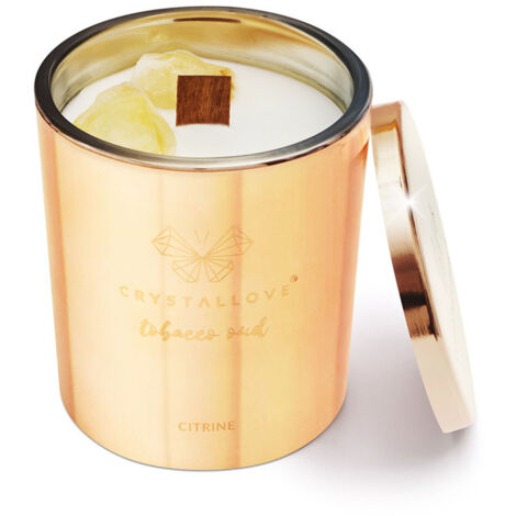 Vela de soja CRYSTALLOVE con limón - Tabaco Oud 400g