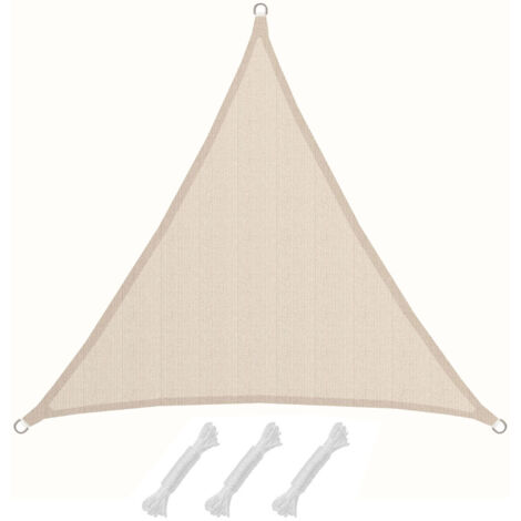Vela de Sombra Atacama crema triangular M 3x3x3m PEAD