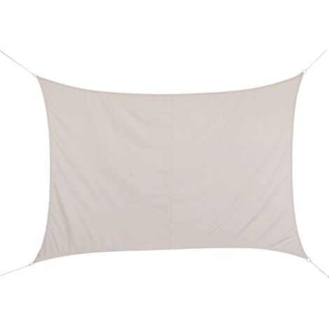 Vela de sombra de poliéster rectangular Curaçao de trigo de 3 x 2 m - Hespéride