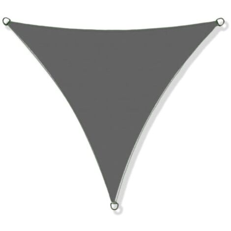 Vela de sombra impermeable, de nailon, 3x3x3 m, gris.