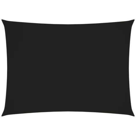 Vela de sombra parasol rectangular tela Oxford 2,5 x 4 m negro 020009569