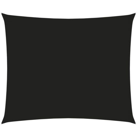 Vela de sombra parasol rectangular tela Oxford 6 x 7 m negro 020009738