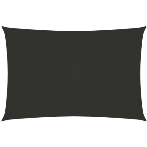 Vela de sombra parasol rectangular tela Oxford 6 x 8 m antracita 020009741