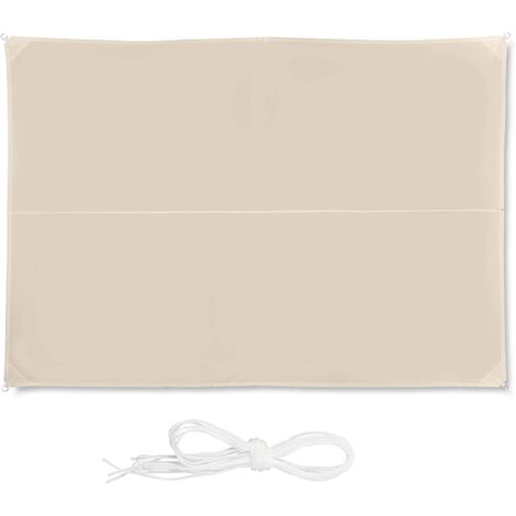Vela de sombra rectangular 3 x 4 m beige 1300029303