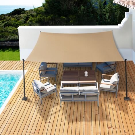 Vela de sombra rectangular 4x6 M arena
