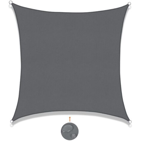 Vela de sombra rectangular de lona impermeable de 4 x 4 m con protección UV