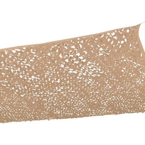 Vela de sombra rectangular Diseño Camuflaje, 3x6 M, color arena, red de sombra