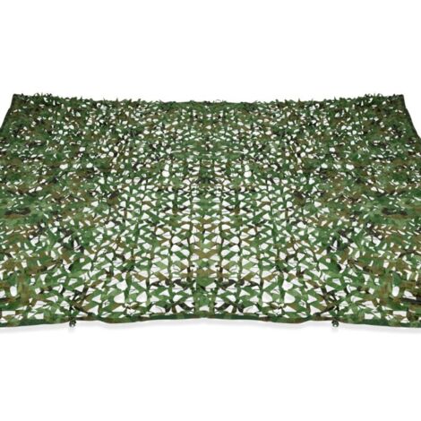 Vela de sombra rectangular diseño camuflaje sombra 3x4 M malla verde