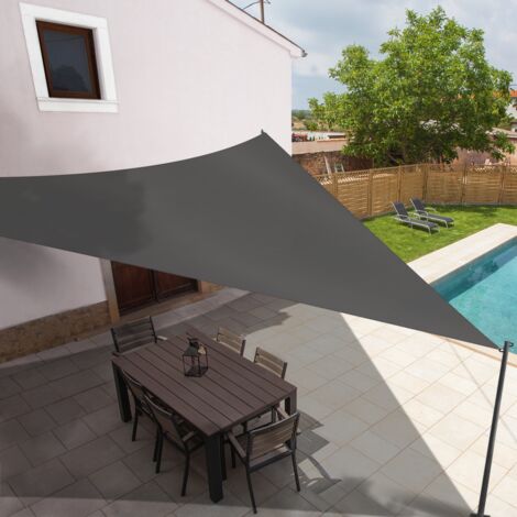 Vela de sombra triangular 5x5x5 M gris