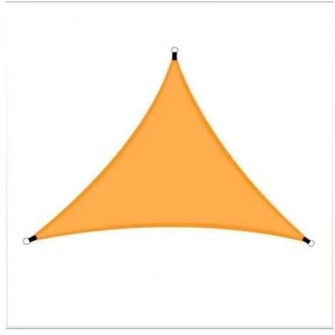 Vela de sombra triangular de 1 pieza, 3 x 3 x 3 m, impermeable, con protección UV y tejido de HDPE transpirable, para patio, jardín, terraza, piscina al aire libre.
