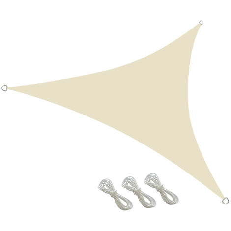 Vela de sombra triangular de 2 m (6,5 pies) con protección UV, refugio para plantas de jardín, invernadero transpirable para patio, camping, jardín y piscina.