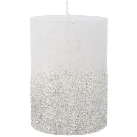 Vela decorada con purpurina 10cm.