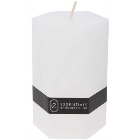 Vela decorativa 7x10cm lisa hexagonal sin aroma